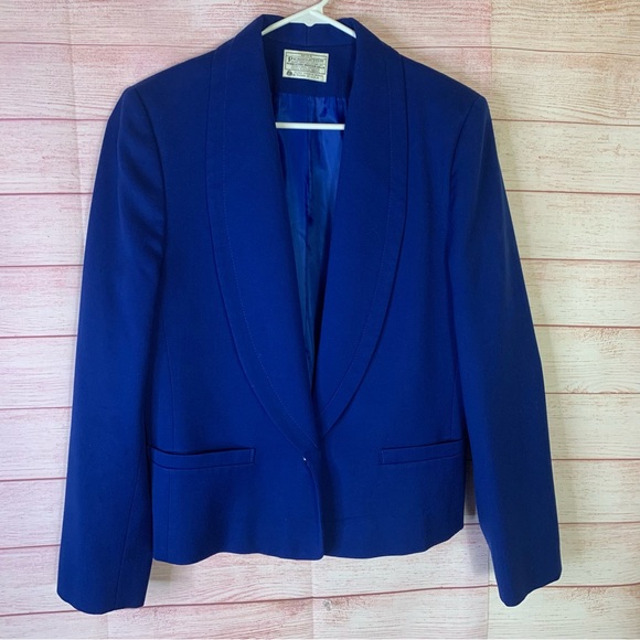 Pendleton Wool Blazer Jacket Blue Size 12 - Picture 1 of 6